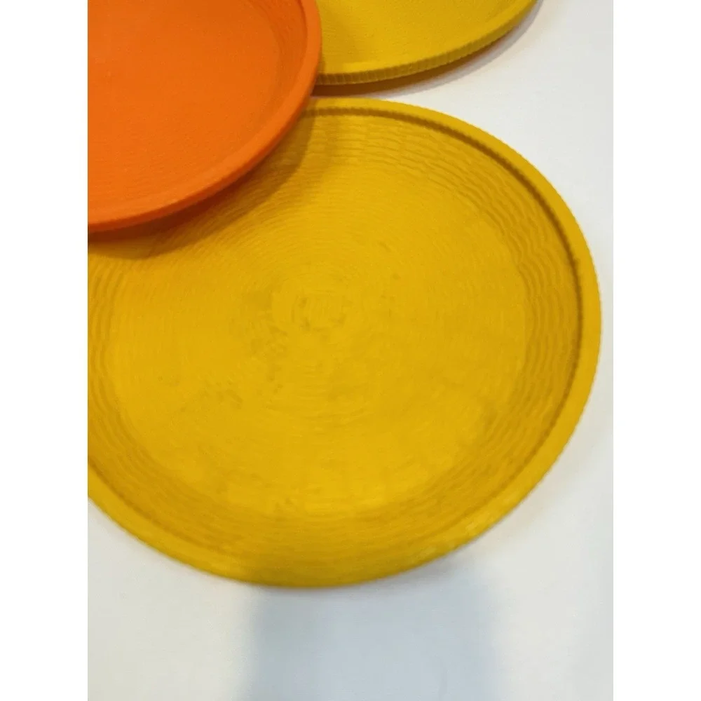 Plastic Picnic Paper Plate Holders Harvest Colors Gold Orange